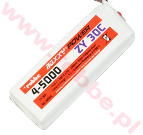 1-6825 - Robbe LiPol Roxxy-Power ZY 4S 5000mAh 30C z BID-Chipem